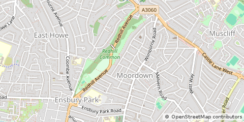 Map of Bournemouth, Dorset