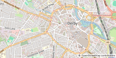 Map of Derby, Derbyshire
