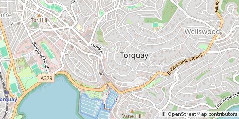 Map of Torquay, Devon