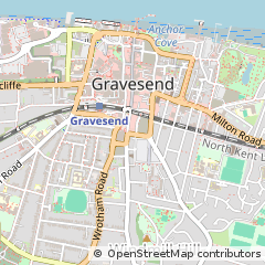 Map of Gravesend, Kent
