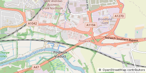 Map of Norwich, Norfolk