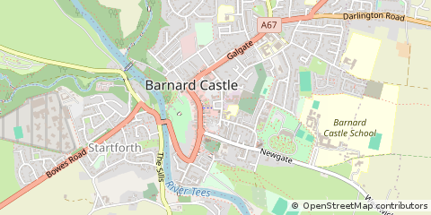 Map of Barnard Castle