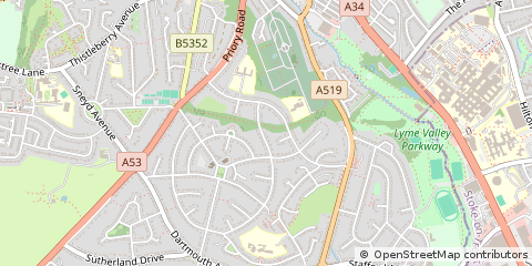 Map of Newcastle-Under-Lyme