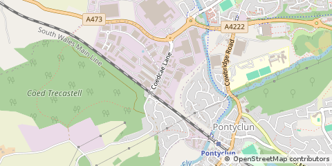 Map of Pontyclun, MID Glamorgan