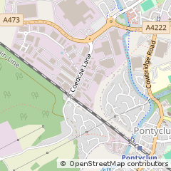 Map of Pontyclun, MID Glamorgan