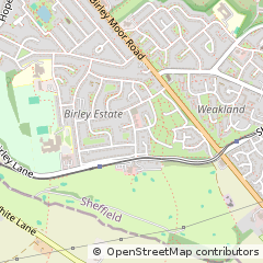 Map of Sheffield, South Yorkshire