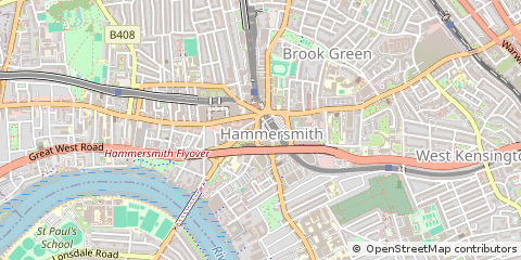 Map of Hammersmith, London