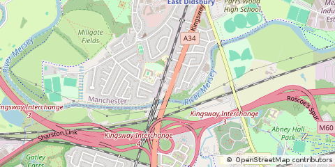 Map of Manchester, Lancs