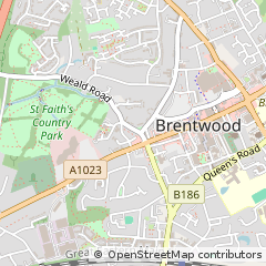 Map of Brentwood, Essex