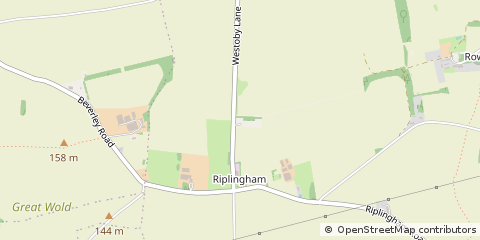 Map of Riplingham, East Riding of Yorkshire