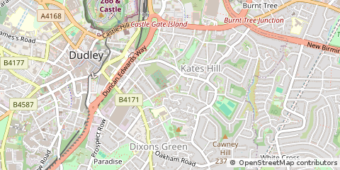 Map of Dudley