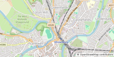 Map of Shrewsbury