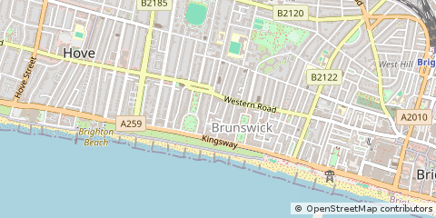 Map of Hove, East Sussex