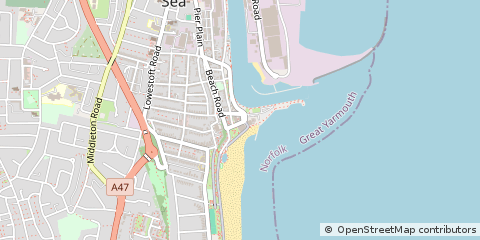 Map of Gorleston, Norfolk