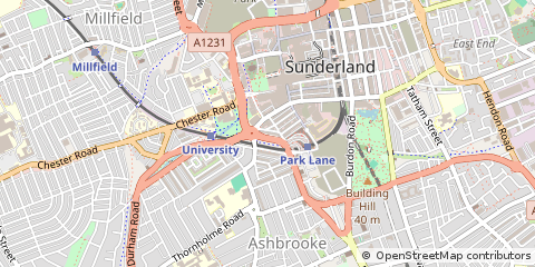 Map of Sunderland