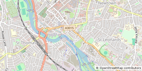 Map of Exeter, Devon