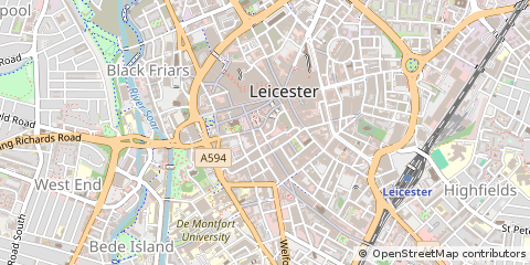 Map of Leicester