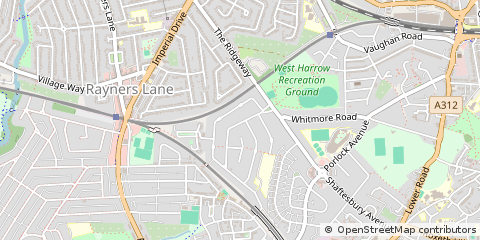 Map of Harrow, Middlesex