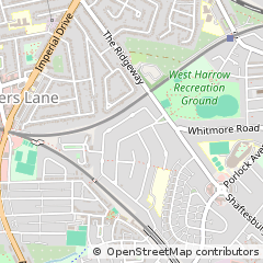 Map of Harrow, Middlesex