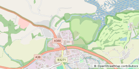 Map of Saltash, Cornwall