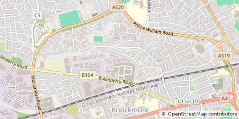 Map of Lisburn, County Antrim