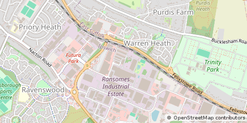 Map of Ipswich, Suffolk