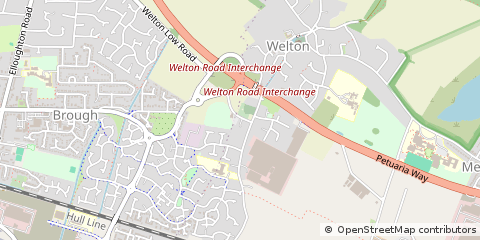Map of Brough, East Yorkshire