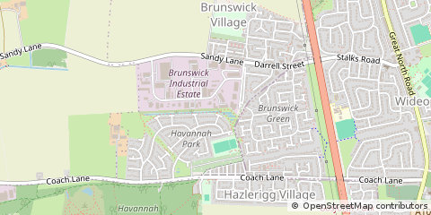 Map of Brunswick, Tyne and Wear