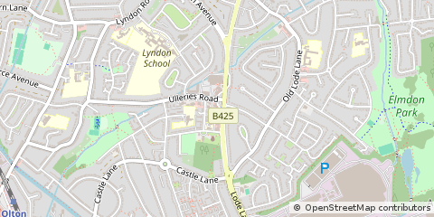 Map of West Midlands