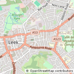 Map of Leek, Staffordshire