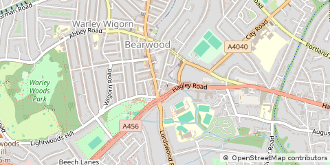 Map of Birmingham, West Midlands