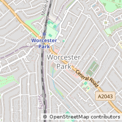 Map of Worcester Park