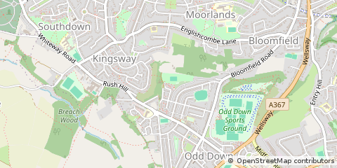 Map of Bath and North East Somerset