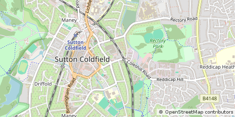 Map of Sutton Coldfield