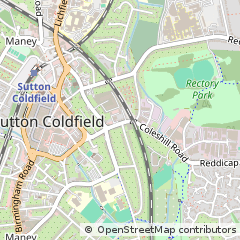 Map of Sutton Coldfield