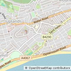 Map of Swansea, West Glamorgan