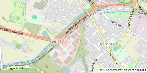 Map of Dearne Valley, South Yorkshire