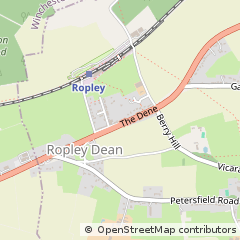 Map of Ropley, Hampshire