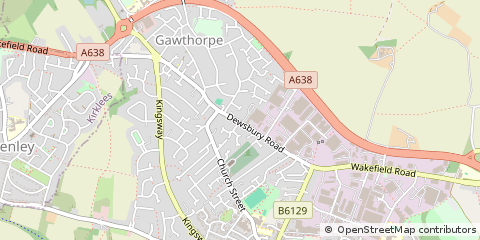 Map of Ossett, West Yorkshire