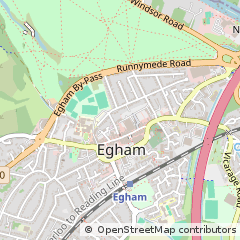 Map of Egham, Surrey