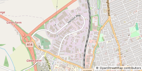 Map of Kettering, Northamptonshire