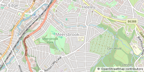 Map of Sheffield, South Yorkshire