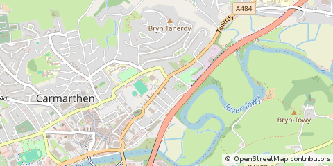 Map of Carmarthen