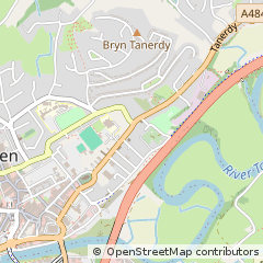 Map of Carmarthen