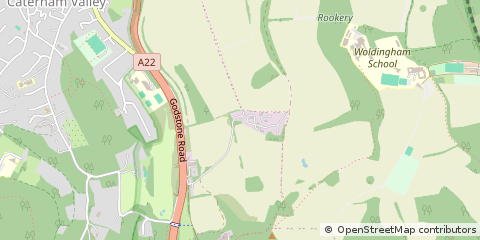 Map of Caterham, Surrey