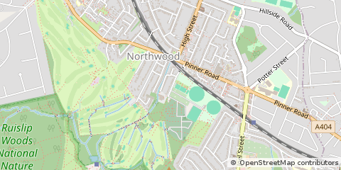 Map of Northwood, Middlesex