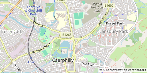 Map of Caerphilly