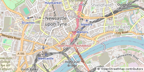 Map of Newcastle Upon Tyne