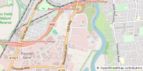 Map of Stockton-on-Tees, Cleveland