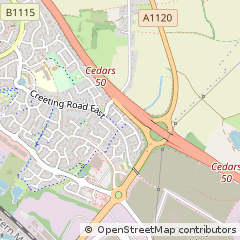 Map of Stowmarket, Suffolk